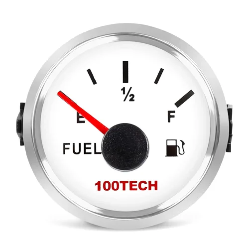 Vista 15 de 100TECH - Medidor de combustible marino de 0-30 ohmios, 2.047 in, 2-1/16, color blanco