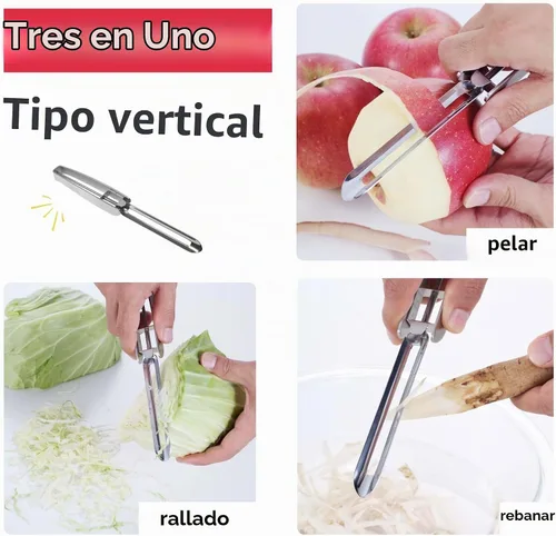 Vista 3 de Pelador de verduras largo de acero inoxidable 8.5 pulgadas