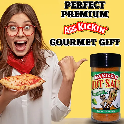 Vista 4 de ASS KICKIN' Hot & Chile - Sal de lima – Tarro coctelero de 3.2 onzas – Sal saborizada perfecta para condimentos de palomitas de maíz, sal