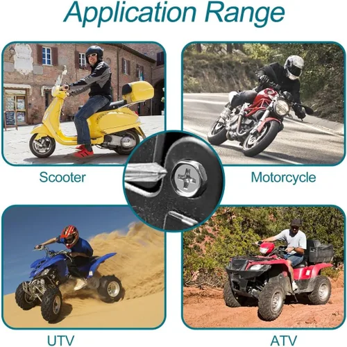 Vista 4 de Juego de 6 piezas de pernos y tuercas, pernos y tuercas para batería de motocicleta, tornillo y tuerca de batería de motocicleta M6x16MM, pernos