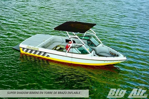Vista 8 de Big Air Super Shadow Wakeboard Tower Bimini Top - 76 x 76 pulgadas - Se monta sobre la torre de vigilia existente Verde bosque