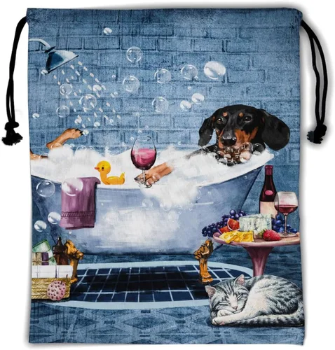 Vista 36 de Bolsa de agarre de gimnasia de piel de animal, bolsa de gimnasia con cordón ajustable, bolsa de cuerda para fauna silvestre, Mariposas Galaxy
