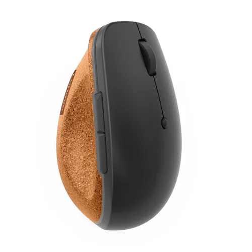 Vista 7 de Lenovo Go - Ratón vertical inalámbrico para computadora - Ecológico, agarre ergonómico de 45 grados, para diestros, botones programables – Receptor