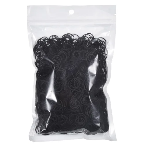 Vista 8 de Hicarer 1000 mini bandas de goma para el cabello de 1/2 pulgada, bandas elásticas suaves para mujer, trenzas de cabello, colas de caballo y barbas