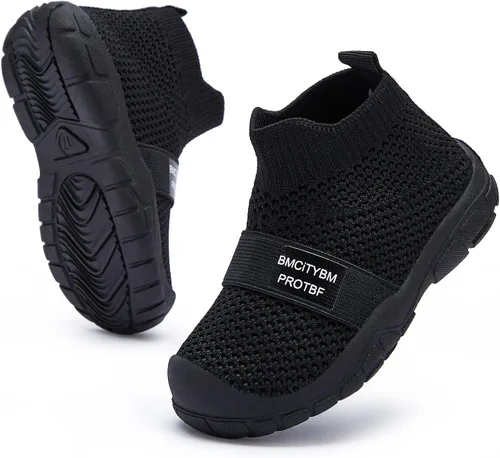 Vista 4 de BMCiTYBM Zapatos de bebé niño y niña, zapatos transpirables para caminar, ligeros, antideslizantes, 6, 9, 12, 18, 24 meses