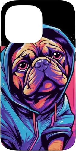 Vista 21 de Funda para iPhone 12/12 Pro Pug Graffiti Pug Owner Pug Lover