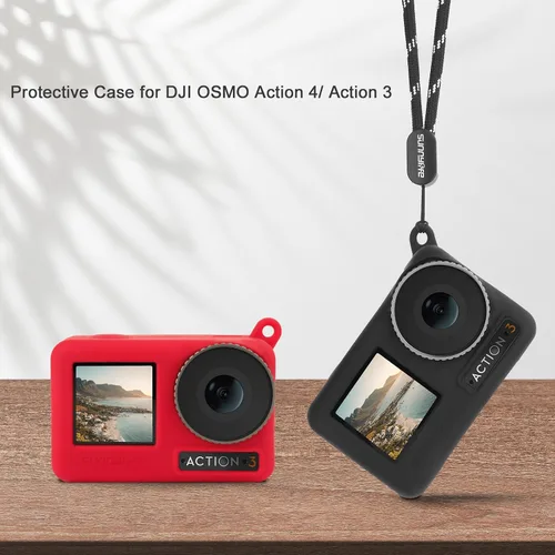 Vista 7 de Funda protectora de silicona para cámara DJI OSMO Action 4/Action 3, portátil a prueba de caídas OSMO Action 4/3, funda protectora de accesorios