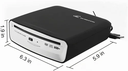 Vista 6 de Reproductor de CD portátil para coche con Bluetooth y conexión USB, reproductor de CD USB externo universal para sistemas de audio