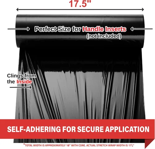 Vista 3 de Stretch Wrap - Rollos de plástico transparente para palé de plástico, resistente, 18 x 11 pulgadas, calibre 80 (grosor de 20 micras), autoadhesivo