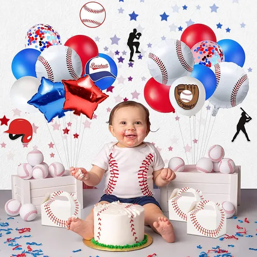 Vista 7 de CCINEE Cajas de regalo de béisbol, 16 unidades, temática deportiva, caja de regalo de fiesta de 6.2 pulgadas, bolsas de cartón para niños, adultos