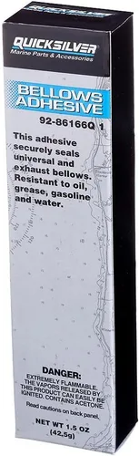 Vista 5 de Quicksilver 86166Q1 Adhesivo de fuelle – Resistente al aceite, grasa, gasolina y agua – Tubo de 1.5 oz