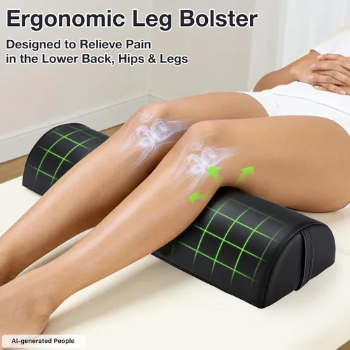 Vista 2 de Noverlife Cojines de Masaje Grandes Mejorados para Debajo de las Piernas, 24 x 8 x 4 pulgadas Cojín de Pierna para Mesa de Masaje Almohada de Media