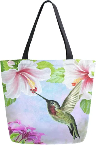 Vista 13 de Bolsa de comestibles de lona de cereza japonesa Bolso de libro casual de hombro
