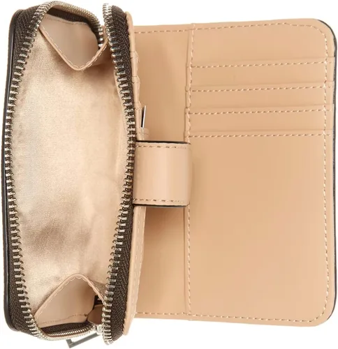 Vista 3 de GUESS Factory Markham - Cartera plegable con cremallera para mujer, color rosa, ROSA ROSA, Cartera