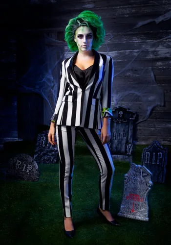 Vista 3 de Blazer de traje Beetlejuice para mujer Multicolor