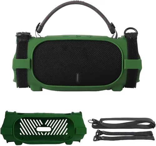 Vista 15 de Funda protectora de silicona para JBL Charge 6, funda suave para altavoz Charge6, funda protectora de viaje fácil de transportar con correa Gris