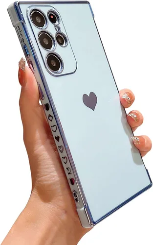 Vista 211 de phylla Funda de teléfono compatible con Samsung Galaxy A12 de 6.5 pulgadas, lindo corazón chapado en oro, elegante funda de lujo para mujer