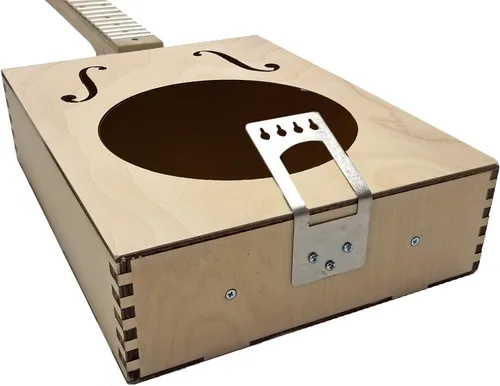 Vista 2 de Kit de guitarra resonadora "Hubcap Howler" de 4 cuerdas - Escala de 23" GDGB