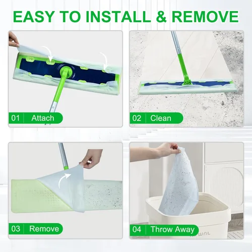 Vista 6 de 20 unidades de paños húmedos XL para Swiffer Sweeper XL Mop - Recambios desechables de almohadillas húmedas extra grandes - Recambios de paños