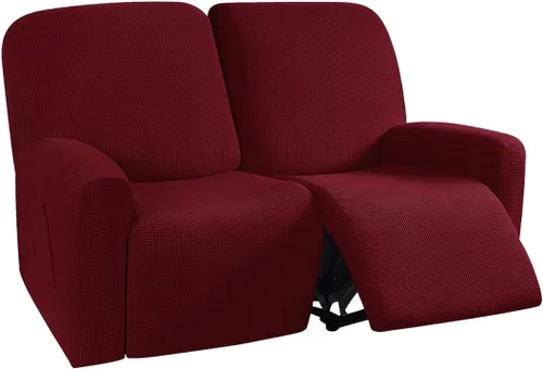 Vista 8 de vctops Fundas elásticas resistentes al agua, para sofá reclinable, suaves y lisas, con correa elástica antideslizante, protector de muebles