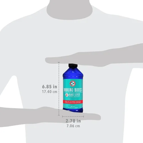 Vista 3 de Be Smart Get Prepared Nano Silver Immuno Boost - 16 oz - Suplemento inmunológico diario para la familia - Sin gluten, vegetariano - Fabricado