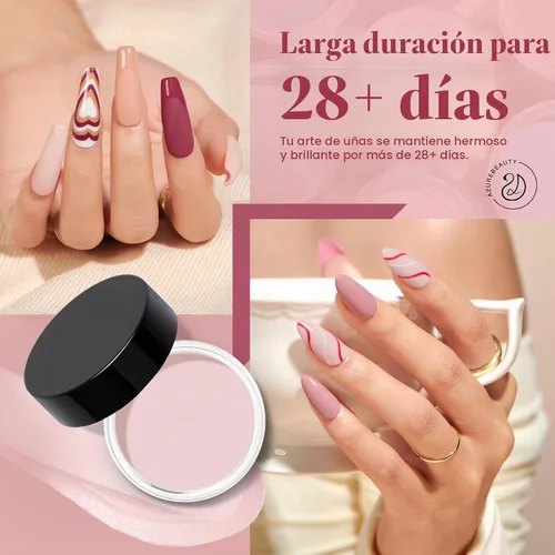 Vista 4 de AzureBeauty Kit de 31 piezas de polvo de inmersión para uñas para todas las Desnudo Bronceado Gris Negro