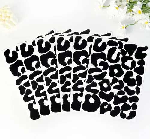 Vista 5 de 360 calcomanías de guepardo negro con estampado de animales, guepardo, leopardo, papel tapiz removible, calcomanías de pared de vinilo