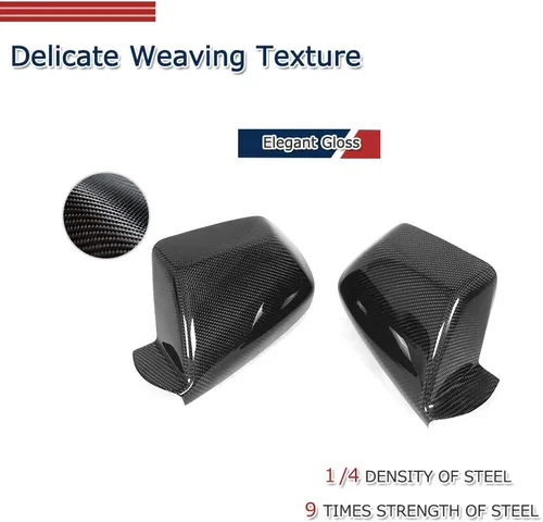 Vista 3 de Cubierta de espejo de fibra de carbono para Cadillac CTS Non-V Coupé 2009-2013 cubiertas de tapa de espejo lateral estilo adicional