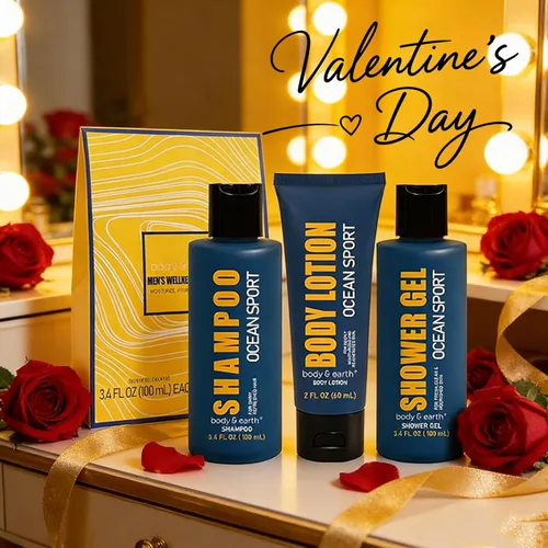Vista 8 de Body & Earth Regalos para hombre, 3 cestas de regalo con aroma fresco del océano para hombres, regalos de cumpleaños, regalos de Navidad para hombres
