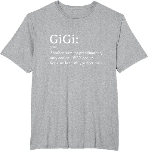 Vista 48 de Gigi Definition - Camiseta de regalo para abuela, cumpleaños y abuela, Negro