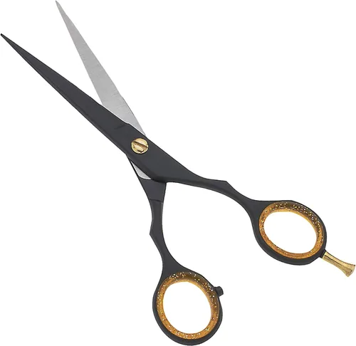 Vista 2 de SURGICAL ONLINE Tijeras profesionales de corte de pelo negro y dorado, tijeras de peluquería ligeras ultra afiladas para salones y uso doméstico