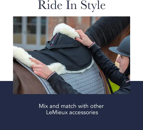 Vista 7 de LeMieux Half Saddle Pad - Almohadillas de sillín inglesas para caballos - Equipos y accesorios de equitación ecuestre