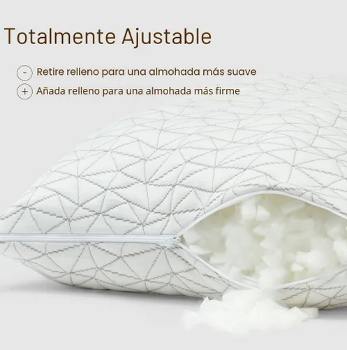 Vista 2 de Coop Home Goods, almohadilla de cuerpo total con espuma de memoria desmenuzable ajustable, perfecta para abrazar y acurrucarse, lavable, 20 x 54