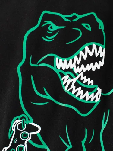 Vista 7 de Frogwill - Remera con diseño de excavadora de manga larga para niños de 2 a 7 años de edad Paquete de 2 Negro