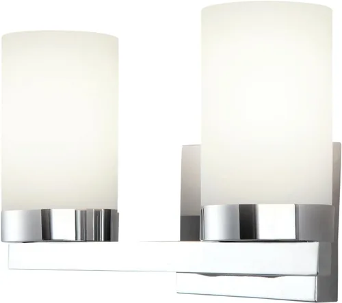Vista 3 de Canarm IVL429A02CH Milo - Lámpara de tocador de baño con 2 luces, cromada