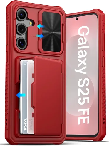 Vista 18 de ATATOO Funda tipo cartera para Samsung Galaxy S25, tarjetero integrado (3-5 tarjetas) [bloqueo RFID] y cubierta de cámara deslizante, protección