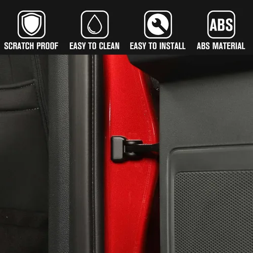 Vista 4 de Jimen Compatible con Ford F150/Ford Bronco Sport 2021-2023, 4 piezas de cubiertas protectoras de brazo de control de puerta de automóvil