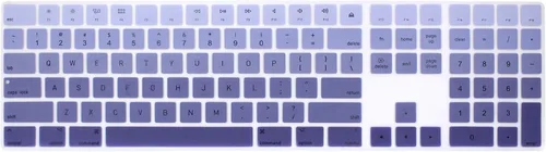 Vista 10 de HRH Funda de teclado de silicona negra para teclado mágico con teclado numérico A1843 MQ052LL/A lanzado en 2017 (diseño de EE. UU.)