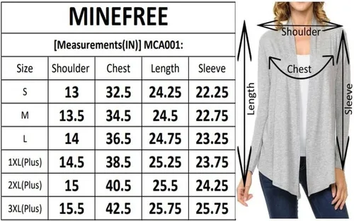 Vista 4 de MINEFREE Cárdigan de punto ligero de manga larga para mujer (S-3XL)