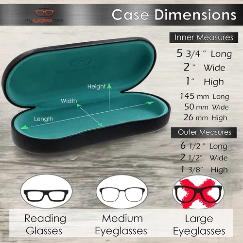 Vista 5 de Women Glasses Case, Hard Shell Eyeglass Holder, Protective with lip for easy openning with drawstring pouch and cloth