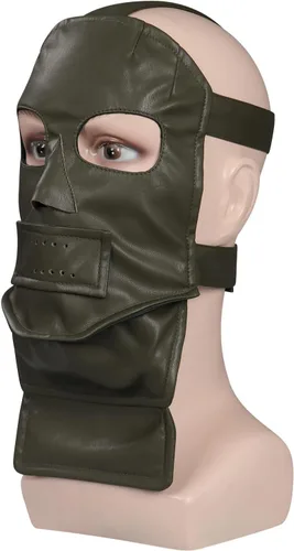 Vista 2 de Máscara de Riddler para hombre, cosplay, Halloween, máscara para adultos, máscara