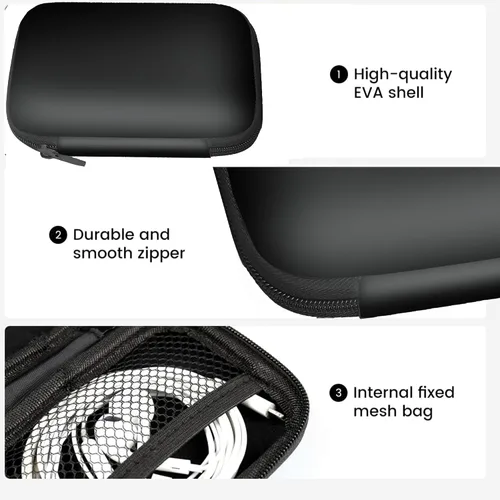 Vista 3 de Compatible con GGL.iNet Meet MUDI 7, Lamshaw funda de transporte duradera de EVA, a prueba de golpes y ligera, funda protectora compatible