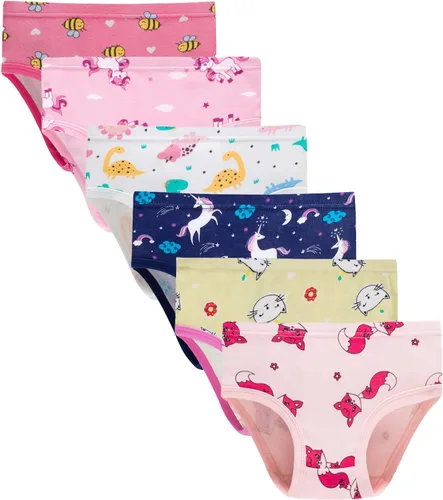 Vista 10 de Sladatona Ropa Interior Suave para Niñas Pequeñas y Niños Pequeños, Bragas Transpirables y Cómodas Rojo albaricoque.