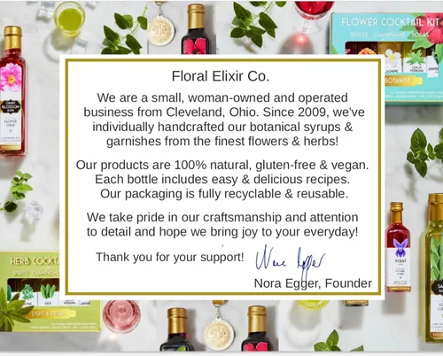 Vista 4 de Floral Elixir Co. - Jarabe de hierbas naturales para cócteles y refrescos, 8.5 onzas (romero)