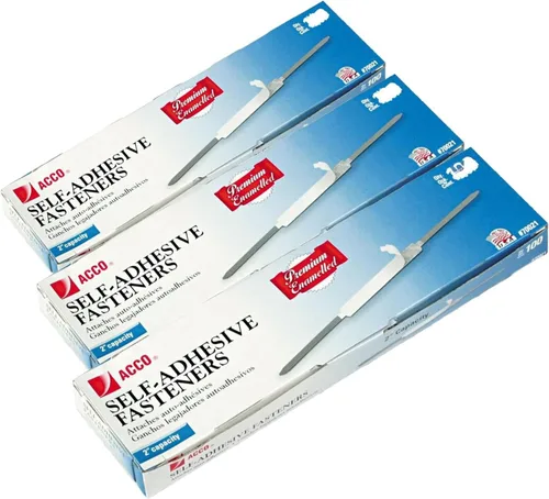 Vista 5 de ACCO Brands Sujetadores autoadhesivos, 1" de capacidad, económico, 100 sujetadores/caja (70010)