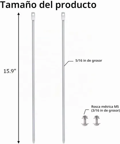 Vista 6 de Kichwit Estacas de metal de 15.7 pulgadas para letreros de patio, grosor