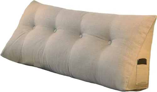 Vista 8 de Almohada triangular de cuña tamaño Queen, almohadas de lectura para sentarse en la cama, sofá, cojín de soporte de espalda, almohadas lumbares
