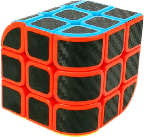 Vista 3 de CuberSpeed Pegatina de fibra de carbono Curve 3X3 Penrose Speed Cube Penrose Cube sin adhesivo con rompecabezas negro