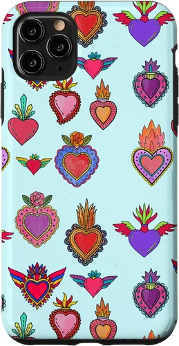 Vista 13 de Latinas Milagros Tin Hearts Phone Case Gift Watercolor Case for iPhone 17