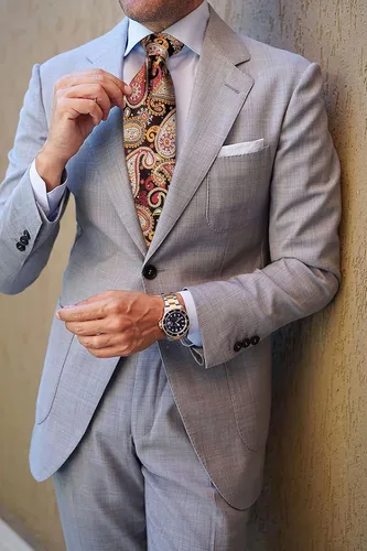 Vista 161 de HISDERN Corbatas para hombre, corbata de cachemira y bolsillo cuadrado tejido clásico floral para hombre, corbata de fiesta de boda